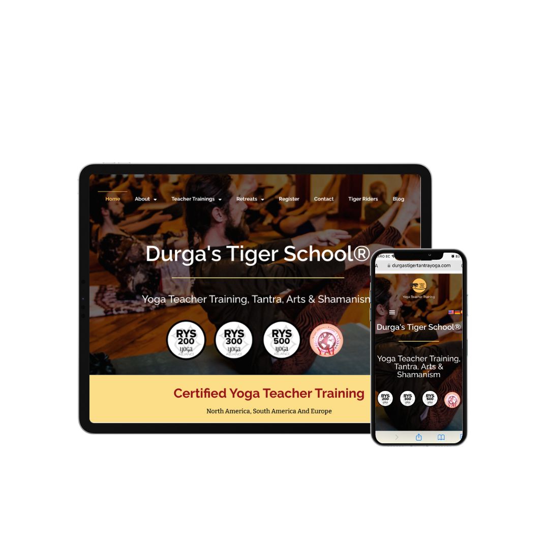 small business web design for yoga school in all devices